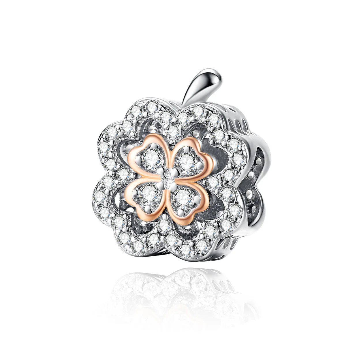 BAMOER 925 Sterling Silver Gold Color Lucky Four-Leaf Clover Charms Fit Bracelet & Necklace Dark Green CZ Jewelry SCC1247
BAMOER 925 Sterling Silver Gold Color Lucky Four-Leaf Clover Charms Fit Bracelet & Necklace Dark Green CZ Jewelry SCC1247