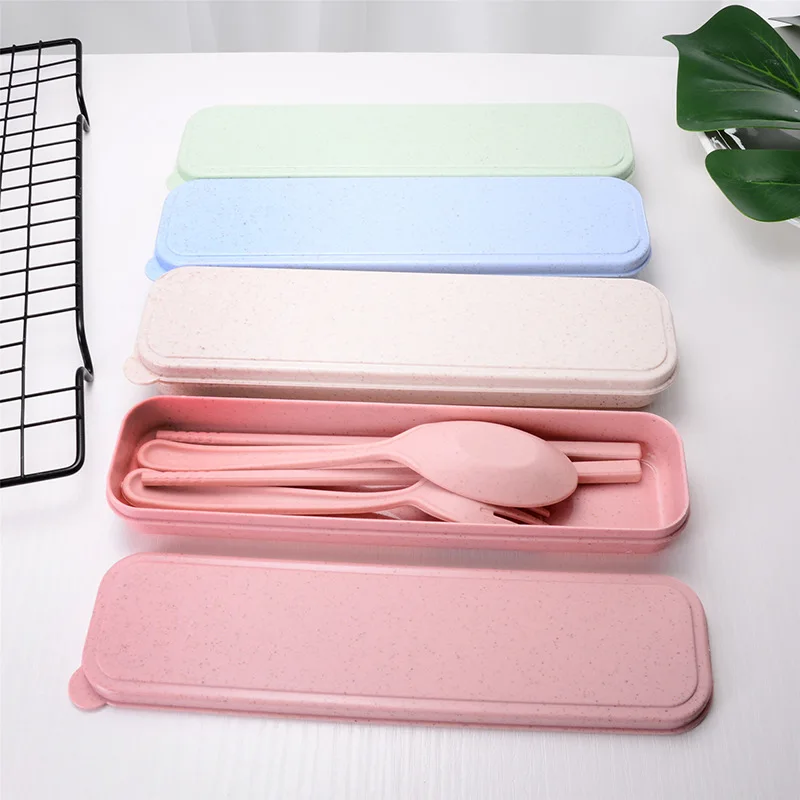 2020 plastic portable travel tableware set Wheat straw tableware chopsticks, fork and spoon three-piece set, As picture
2020 plastic portable travel tableware set Wheat straw tableware chopsticks, fork and spoon three-piece set, As picture