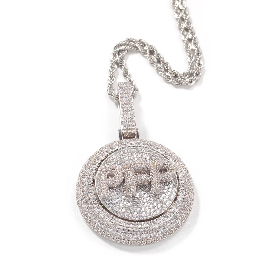 Iced out custom name Spin round shape pendant personalized letters name rotatable hip hop disc pendant necklace rock jewelry
Iced out custom name Spin round shape pendant personalized letters name rotatable hip hop disc pendant necklace rock jewelry