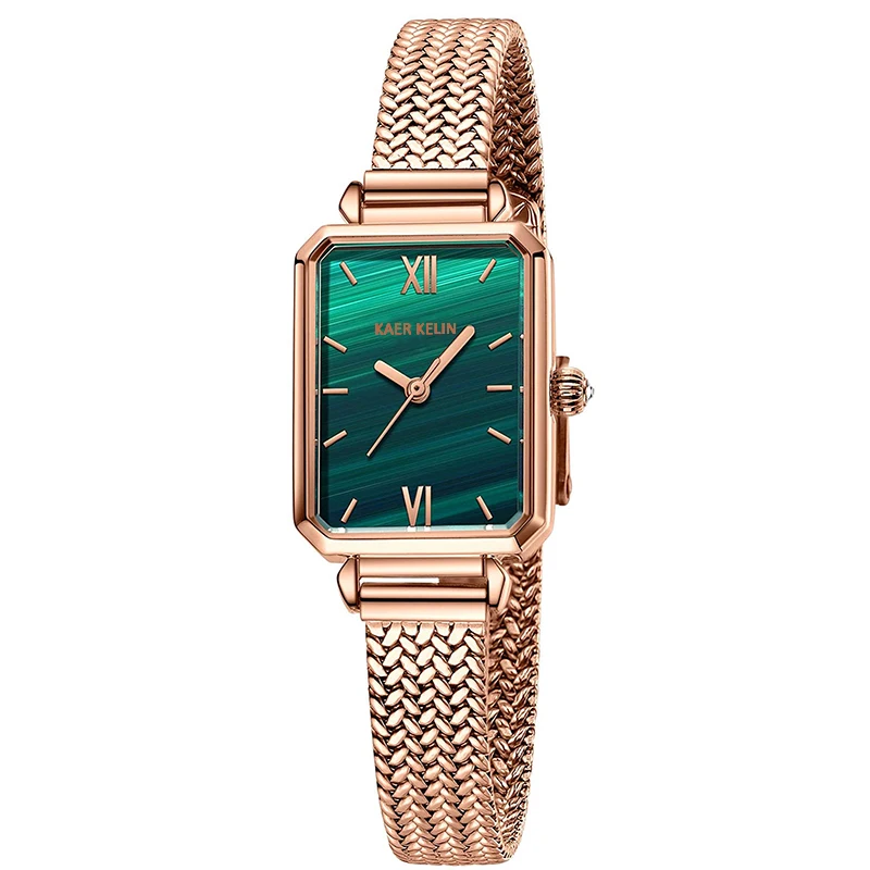 Fashion Retro Square Watches for Women Green Stone Square Watch Lady Gold Analog Quartz Watches Perfect Crafts Mesh Steel Strip 
Fashion Retro Square Watches for Women Green Stone Square Watch Lady Gold Analog Quartz Watches Perfect Crafts Mesh Steel Strip