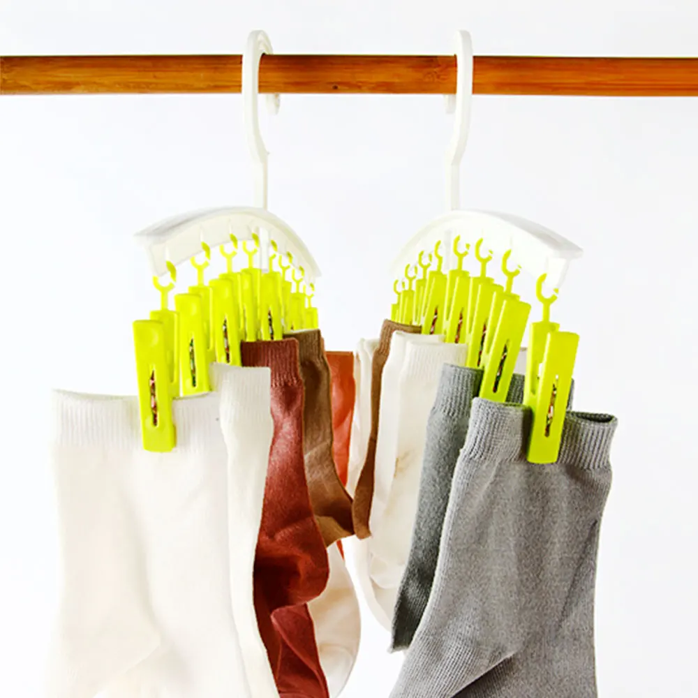 Factory Hot Products 360 Rotatable Windproof Hook With 8 Clip Sock Plastic Laundry Drying Hanger, Green
Factory Hot Products 360 Rotatable Windproof Hook With 8 Clip Sock Plastic Laundry Drying Hanger, Green