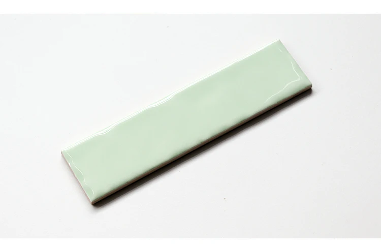 Internal Background Decoration 50X200mm Light Apple Green Glaze Ceramic Tile