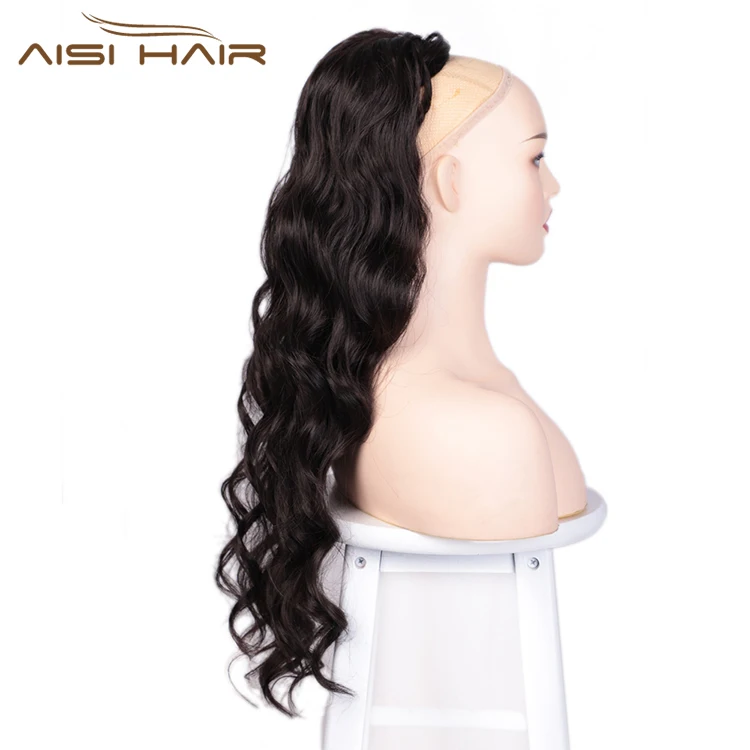 Aisi Hair Long Wavy Black Ponytail Clip In Hairpiece Elastic Band Synthetic Body Wave Ponytail Hair Extensions For Women
Aisi Hair Long Wavy Black Ponytail Clip In Hairpiece Elastic Band Synthetic Body Wave Ponytail Hair Extensions For Women
