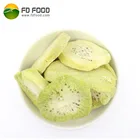 Lujia FDFOOD 5-7mm slice sour and sweet taste kiwi snacks dried freeze fruit freeze dried kiwi
