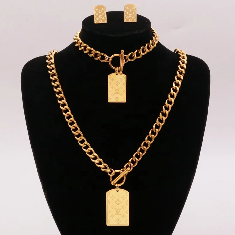 Stylish IO Buckle Stainless Steel Geometric Pendant Jewelry Whole Set
Stylish IO Buckle Stainless Steel Geometric Pendant Jewelry Whole Set