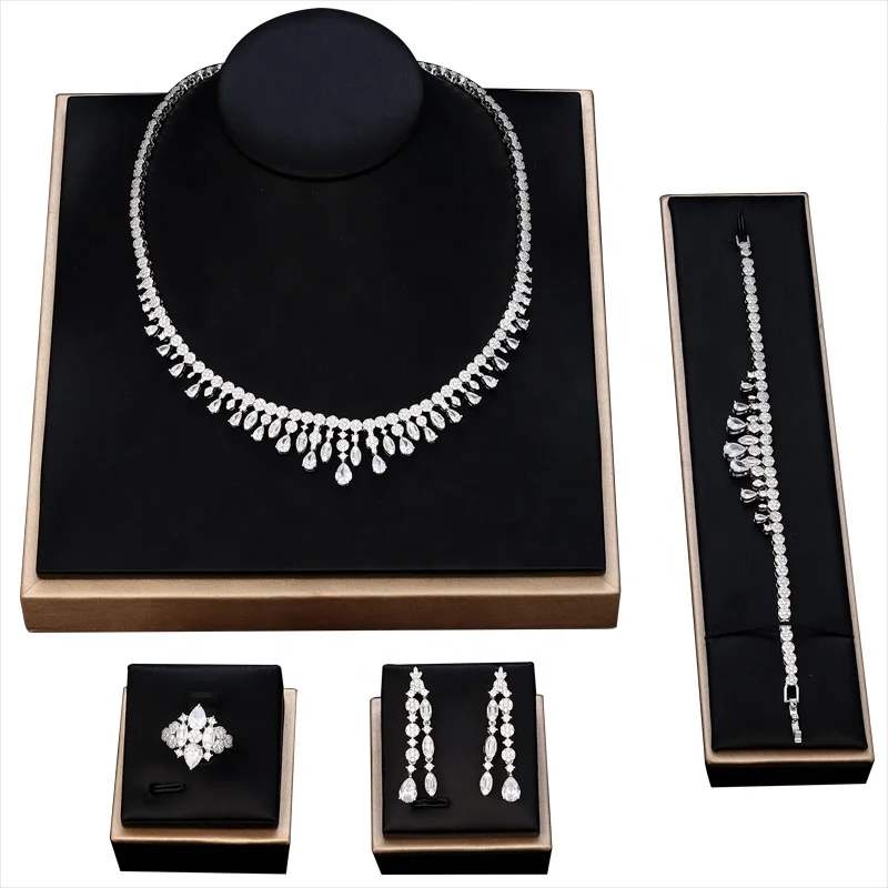 Fashion geometric design water drop AAA CZ wedding jewelry set 2 colors bride special jewelry set bride
Fashion geometric design water drop AAA CZ wedding jewelry set 2 colors bride special jewelry set bride