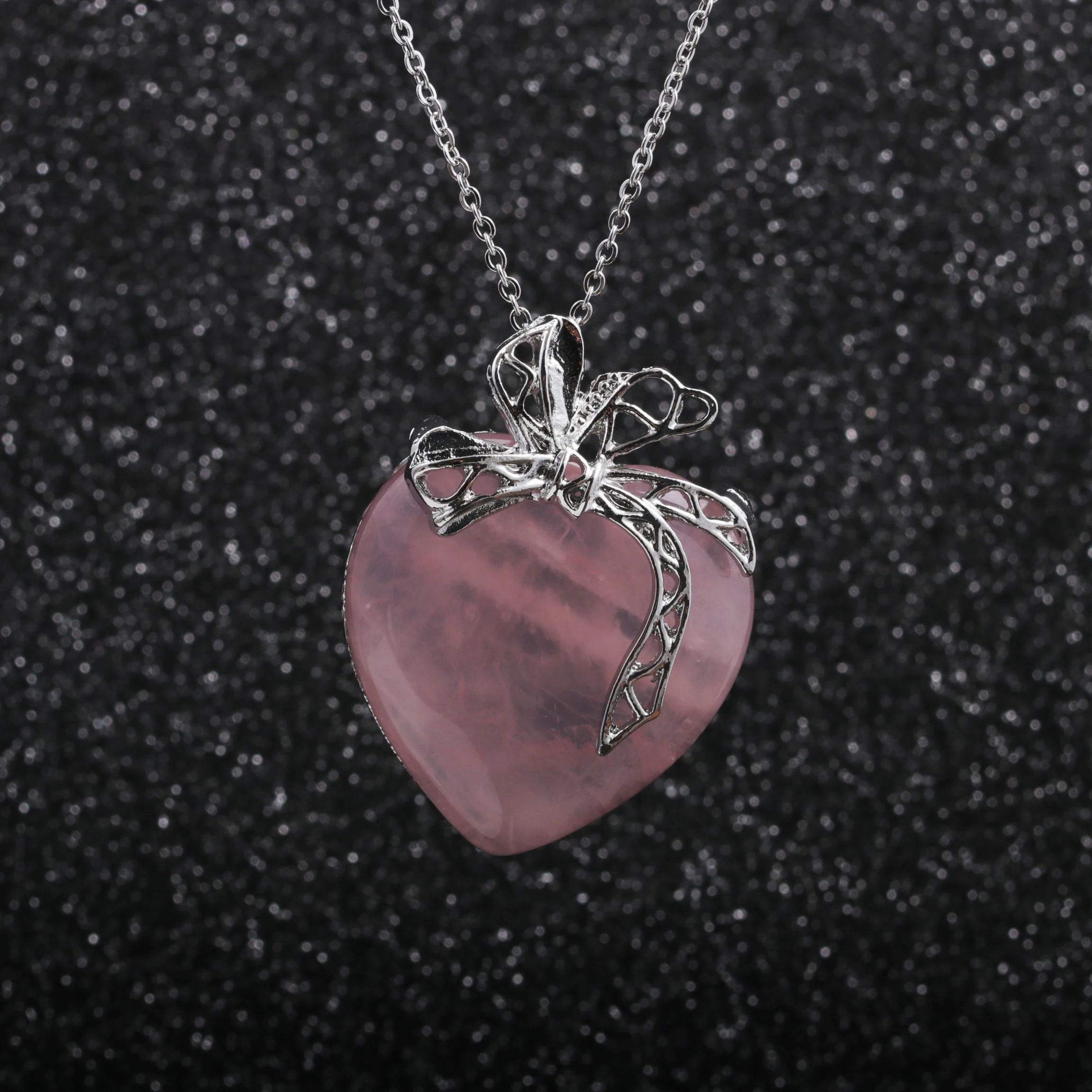 Hot sale women accessories necklace Pink crystal pendant chain link heart necklace, Picture
Hot sale women accessories necklace Pink crystal pendant chain link heart necklace, Picture