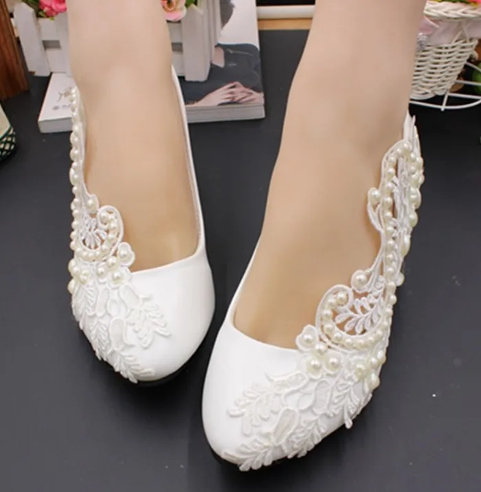 hb2662n New pearl lace white handmade wedding dress bridal flat shoes PU single shoes for spring and summer
hb2662n New pearl lace white handmade wedding dress bridal flat shoes PU single shoes for spring and summer