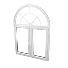 Double glass windows soundproof wind resistance features windows aluminum arch casement window