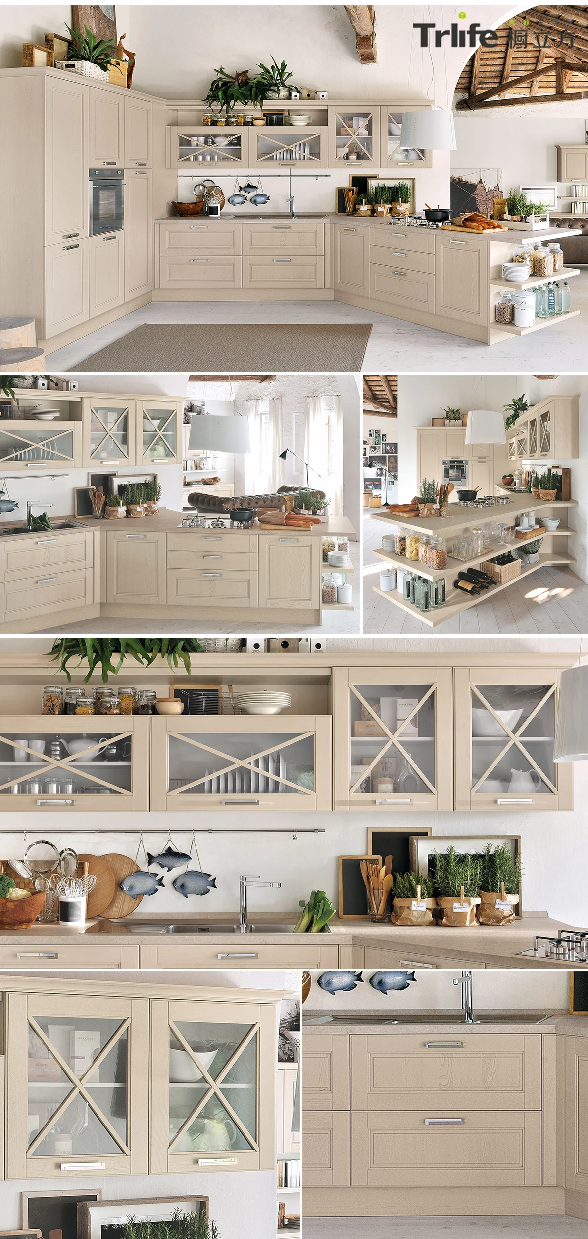 Custom simple high scratch resistant solid wood kitchen cabinet particleboard carcass kitchen cabinet