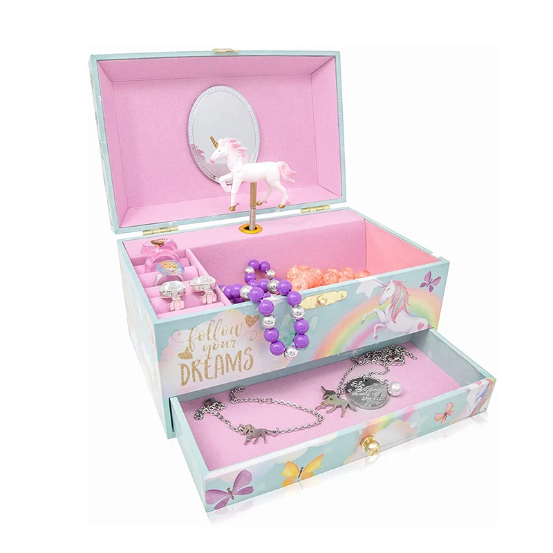Wholesale Customized Cute Wooden Unicorn Ballerina Musical Box Jewelry Storage Box Gift For Girls
Wholesale Customized Cute Wooden Unicorn Ballerina Musical Box Jewelry Storage Box Gift For Girls
