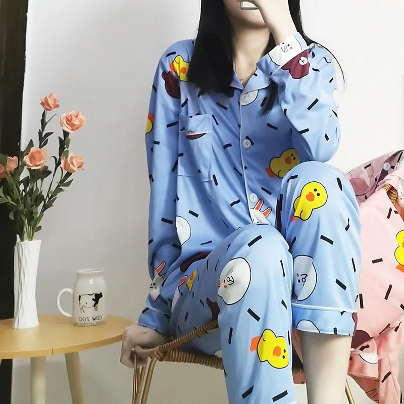 Cardigan pajamas women's new fall and winter 2021 net red cute two piece set of Korean long sleeve pants can be worn outside the
Cardigan pajamas women's new fall and winter 2021 net red cute two piece set of Korean long sleeve pants can be worn outside the
