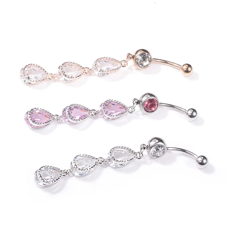 FDshineFashion Stainless Steel Belly Button Jewelry Transparent Zircon Inlaid Women's Personalized Perforated Jewelry Earrings, Silver pink rose gold
FDshineFashion Stainless Steel Belly Button Jewelry Transparent Zircon Inlaid Women's Personalized Perforated Jewelry Earrings, Silver pink rose gold