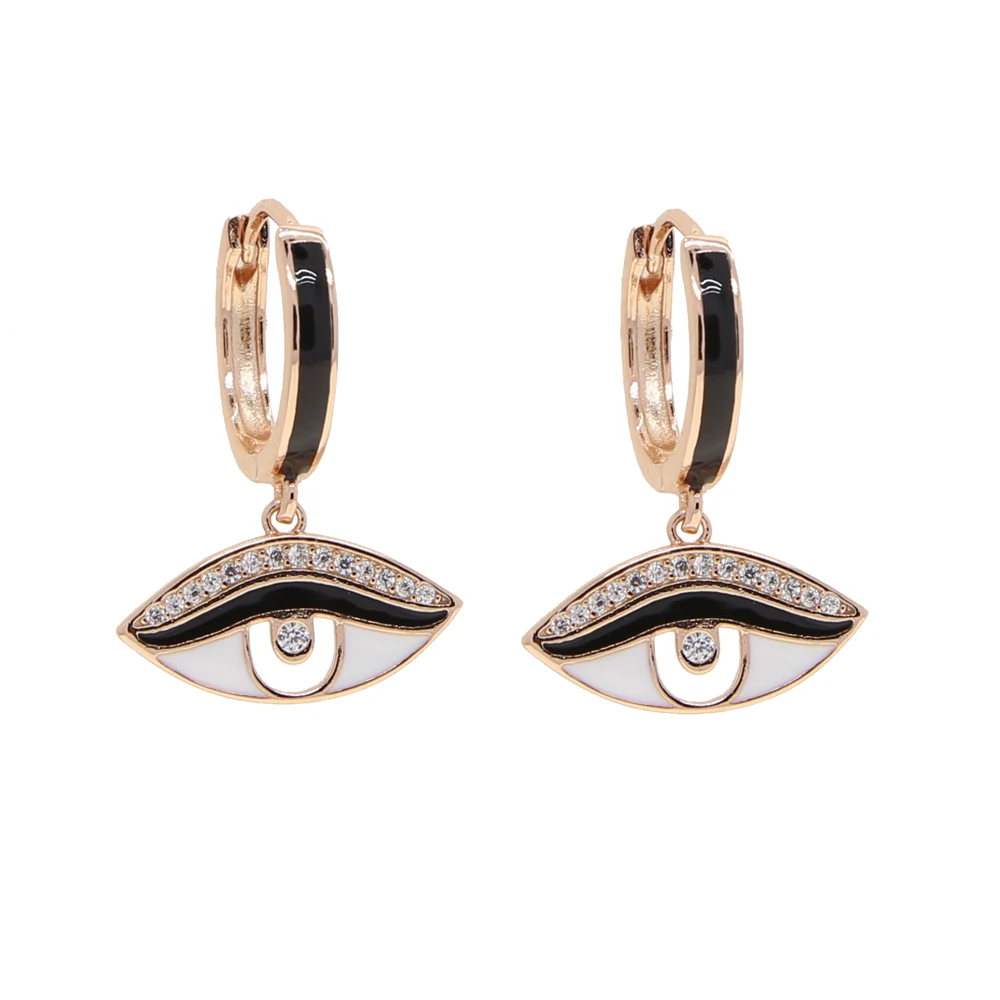 Gold Plated Fashion Jewelry Evil Eye Enamel Dangle Hoop Drop Earrings for Women, Picture
Gold Plated Fashion Jewelry Evil Eye Enamel Dangle Hoop Drop Earrings for Women, Picture