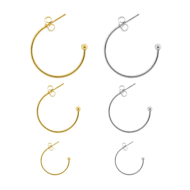 Accessories earring jewellery making hook earrings with loop stainless steel, Silver
Accessories earring jewellery making hook earrings with loop stainless steel, Silver
