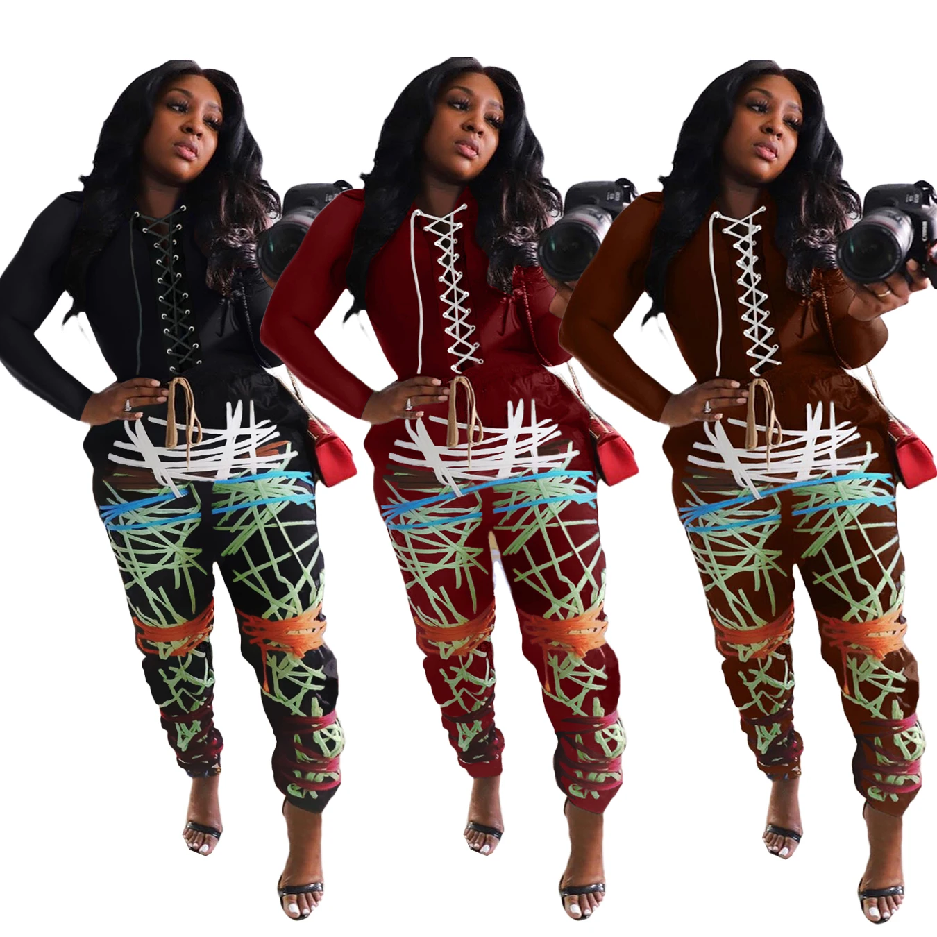 Foma clothing LY9277 Newest contrast color printed bandage fashion cute women two piece set, As pictures
Foma clothing LY9277 Newest contrast color printed bandage fashion cute women two piece set, As pictures