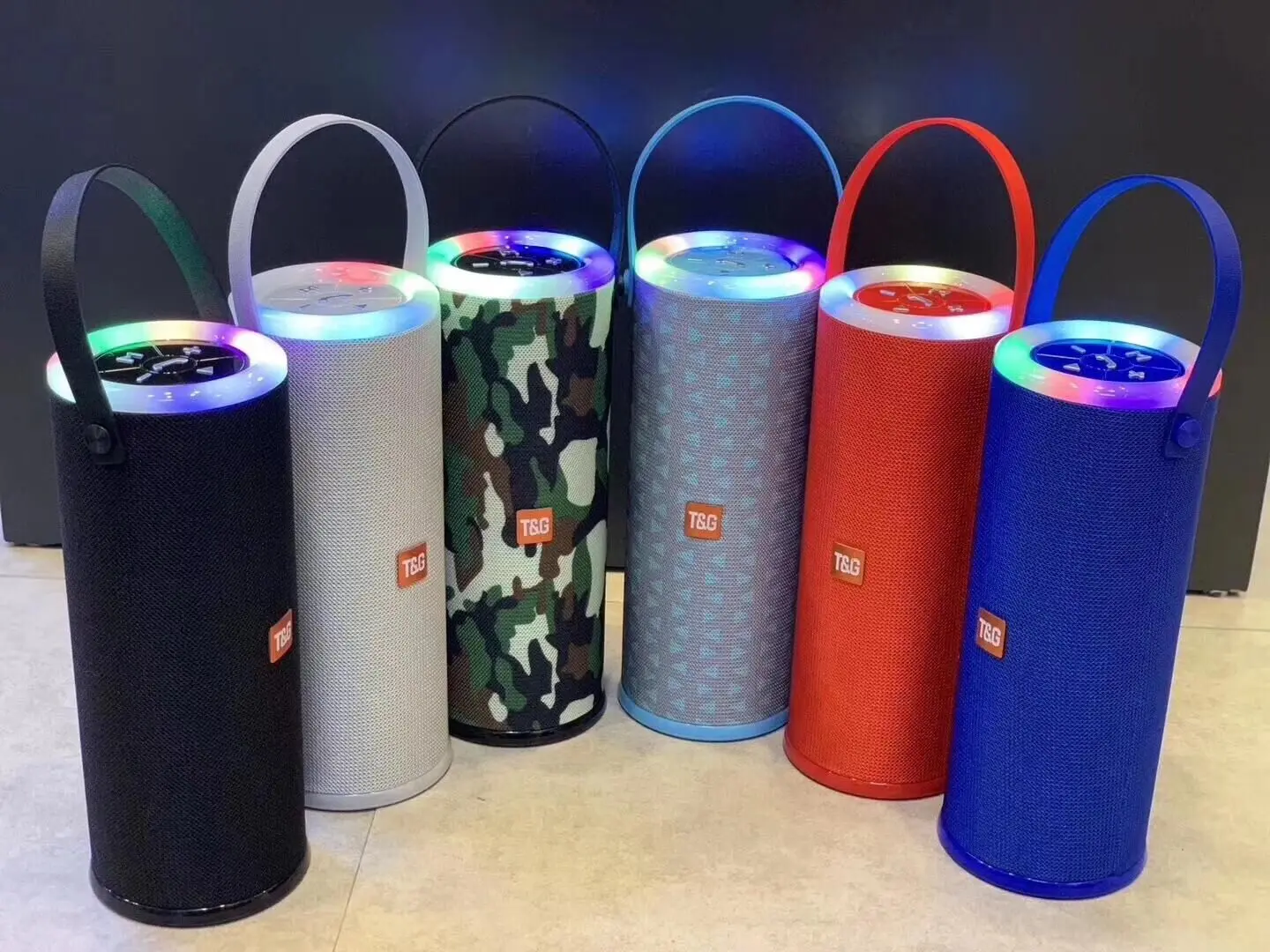 2019 New arrival TG513 outdoor subwoofer bass wireless portable bluetooth speaker with colorful LED light - ANKUX.COM