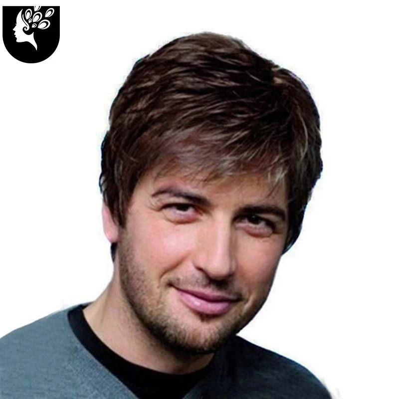 Mens Wig Short White Black mixed Wig for Men Straight Layered Synthetic Hair Replacement Full Wigs Natural Looking Male Guy
Mens Wig Short White Black mixed Wig for Men Straight Layered Synthetic Hair Replacement Full Wigs Natural Looking Male Guy