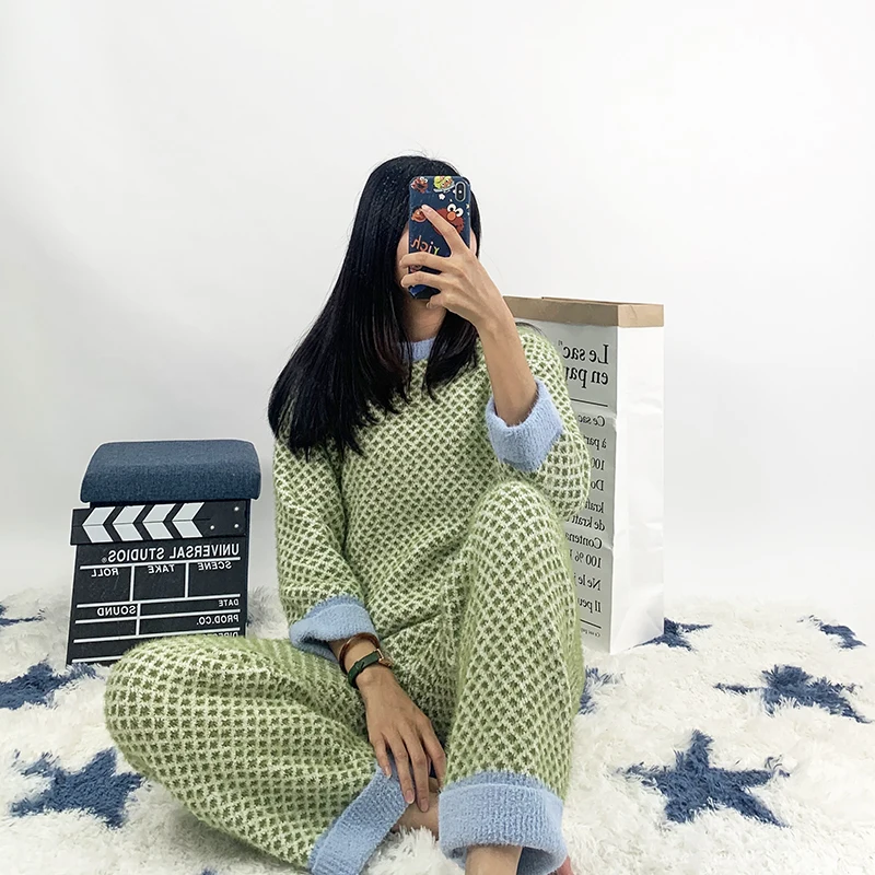 Women's pajamas suit in autumn/winter thickening 2020 soft senior Madden girl cwiltyy simple autumn/winter home wear
Women's pajamas suit in autumn/winter thickening 2020 soft senior Madden girl cwiltyy simple autumn/winter home wear