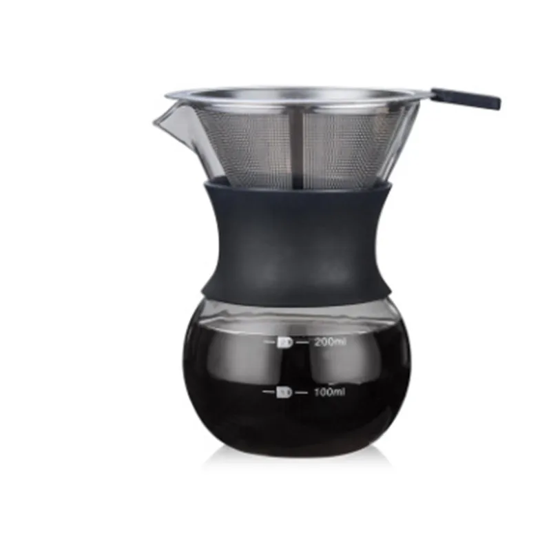 Maideng 200ml Coffee maker Pour Over Coffee Pot Glass Coffee Maker with silicone Collar
Maideng 200ml Coffee maker Pour Over Coffee Pot Glass Coffee Maker with silicone Collar