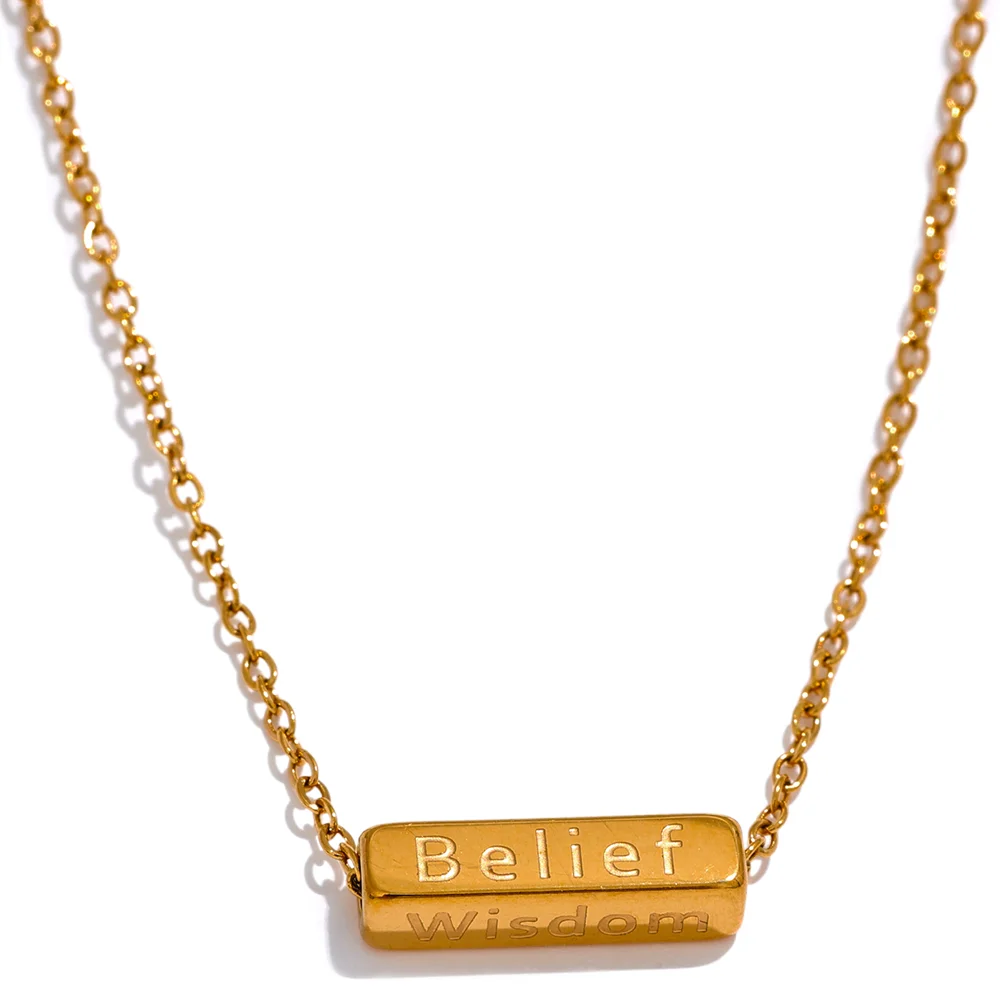 JINYOU 1568 4-Side Luck Wisdom Belief Courage Stainless Steel Pendant 18k Gold Plated Necklace Powerful Waterproof Jewelry
JINYOU 1568 4-Side Luck Wisdom Belief Courage Stainless Steel Pendant 18k Gold Plated Necklace Powerful Waterproof Jewelry