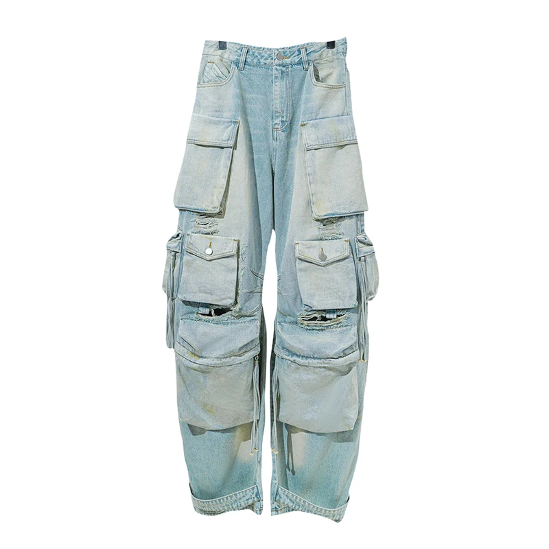 TWOTWINSTYLE Fashion Multi-Pocket Design Hollow Out Wide Leg Jeans Pants For Women 2024
TWOTWINSTYLE Fashion Multi-Pocket Design Hollow Out Wide Leg Jeans Pants For Women 2024
