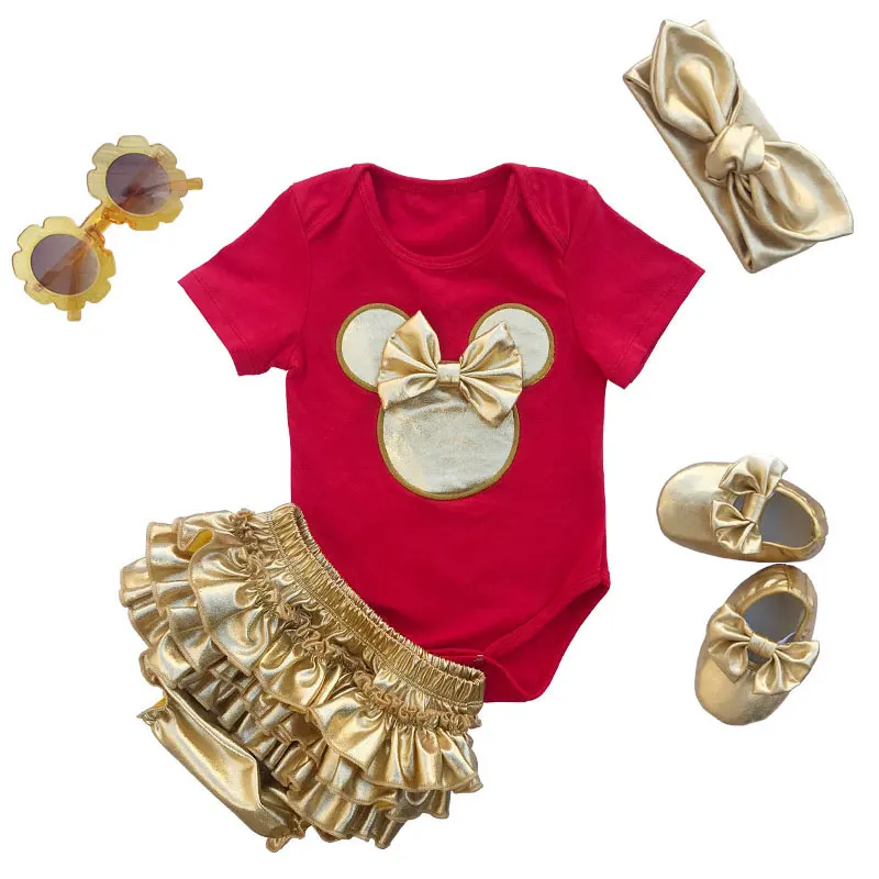 Wholesale boutique spring summer newborn cotton short sleeve causal red baby romper set
Wholesale boutique spring summer newborn cotton short sleeve causal red baby romper set