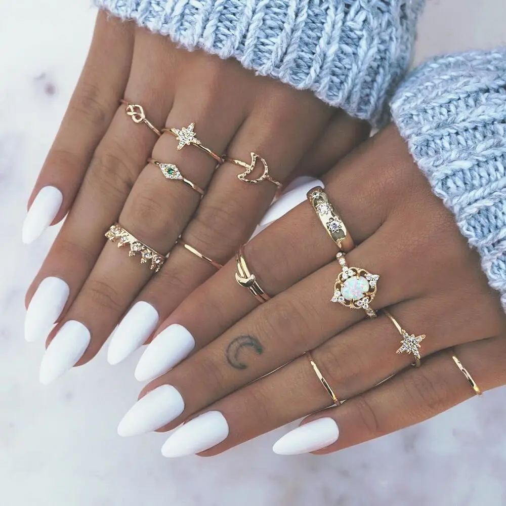 MuXi 2021 fashion jewelry retro opal crown diamond explosion star moon joint 13 thirteen piece ring jewelry, Picture
MuXi 2021 fashion jewelry retro opal crown diamond explosion star moon joint 13 thirteen piece ring jewelry, Picture