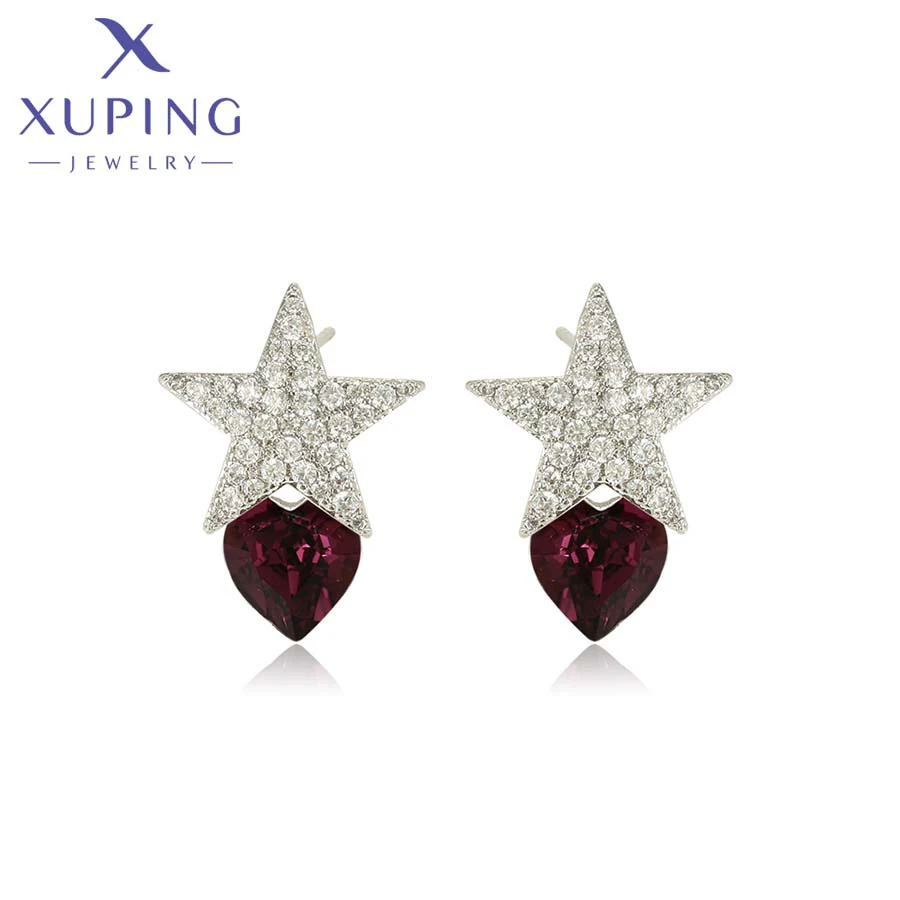 95035 xuping fashion crystal heart stud earring for women elegant luxury star crystal jewelry
95035 xuping fashion crystal heart stud earring for women elegant luxury star crystal jewelry