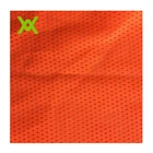 WX Knitted 100% polyester printed high visibility fluorescent net mesh fabric for reflective safety vest
