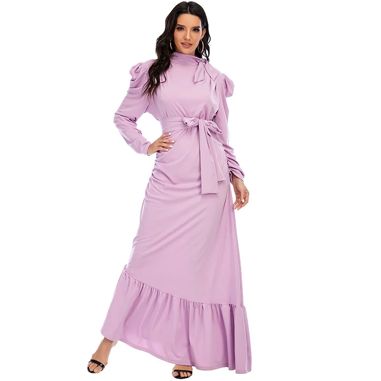 Modest Fashion Muslim Turkish Islamic Clothing With Belt Slim Fit Ruffles Women Dress Dubai Abaya
Modest Fashion Muslim Turkish Islamic Clothing With Belt Slim Fit Ruffles Women Dress Dubai Abaya