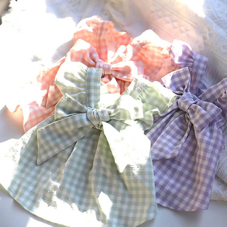 Hot sale spring summer new plaid bow pet dress cute puppy clothes cat dog clothes
Hot sale spring summer new plaid bow pet dress cute puppy clothes cat dog clothes