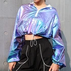 OEM Service Hoodies Crop Ladies Purple Luxury Crop Top Sublimation Hoodies for Women
