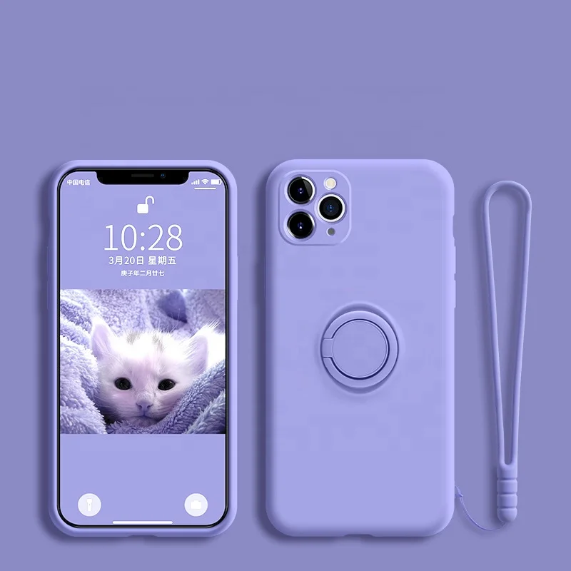 Luxury Ring Holder Camera Protection Liquid Silicone Case with Strap For iPhone 12 Pro 12 Mini 12 Pro Max 11 Pro 11 XS Max XR
Luxury Ring Holder Camera Protection Liquid Silicone Case with Strap For iPhone 12 Pro 12 Mini 12 Pro Max 11 Pro 11 XS Max XR