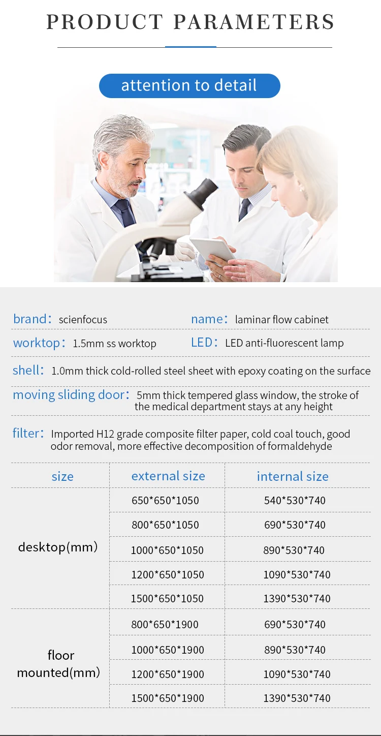 ISO CE Certificated Vertical Laminar Flow Hood/clean Bench