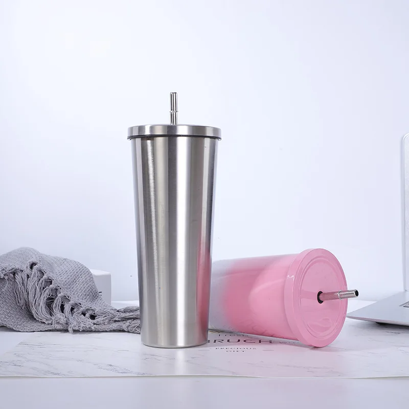 2020 Popular customized double wall 304 stainless steel coffee mug Vacuum insulated Tumbler thermal coffee cups with straw, Available colors or custom colors 
2020 Popular customized double wall 304 stainless steel coffee mug Vacuum insulated Tumbler thermal coffee cups with straw, Available colors or custom colors