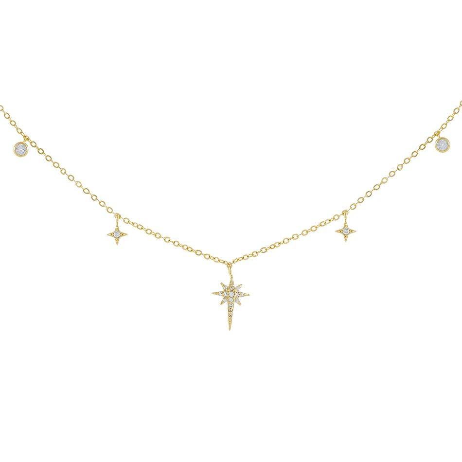 Luxury Band 925 Sterling Silver 14K gold Plated Starburst Pendant Cubic Zircon Choker necklace For Woman
Luxury Band 925 Sterling Silver 14K gold Plated Starburst Pendant Cubic Zircon Choker necklace For Woman