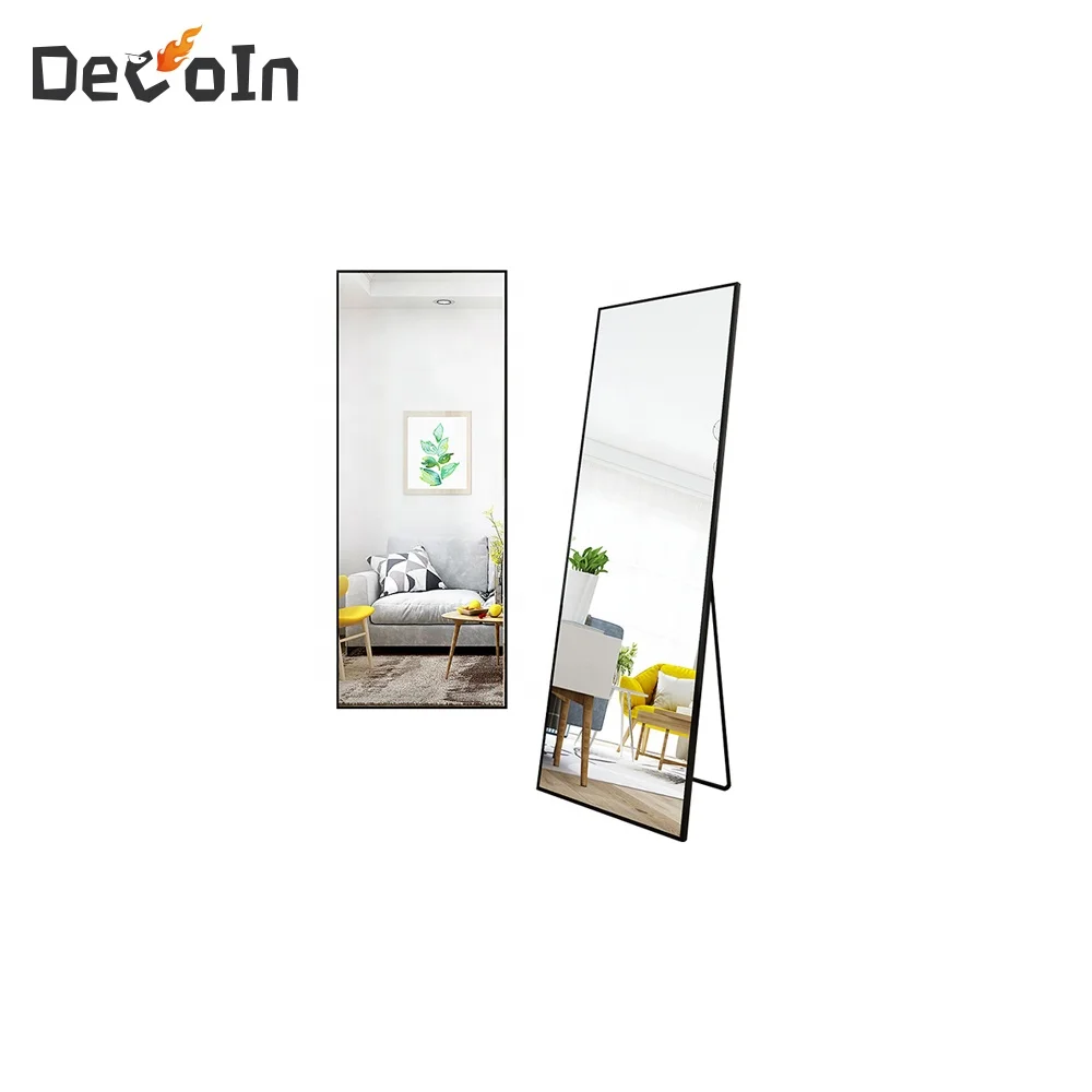 Full-length mirror aluminum alloy frame household Long Retangular adjustable dressing wall hanging floor standing mirror, Black, gold, silver
Full-length mirror aluminum alloy frame household Long Retangular adjustable dressing wall hanging floor standing mirror, Black, gold, silver