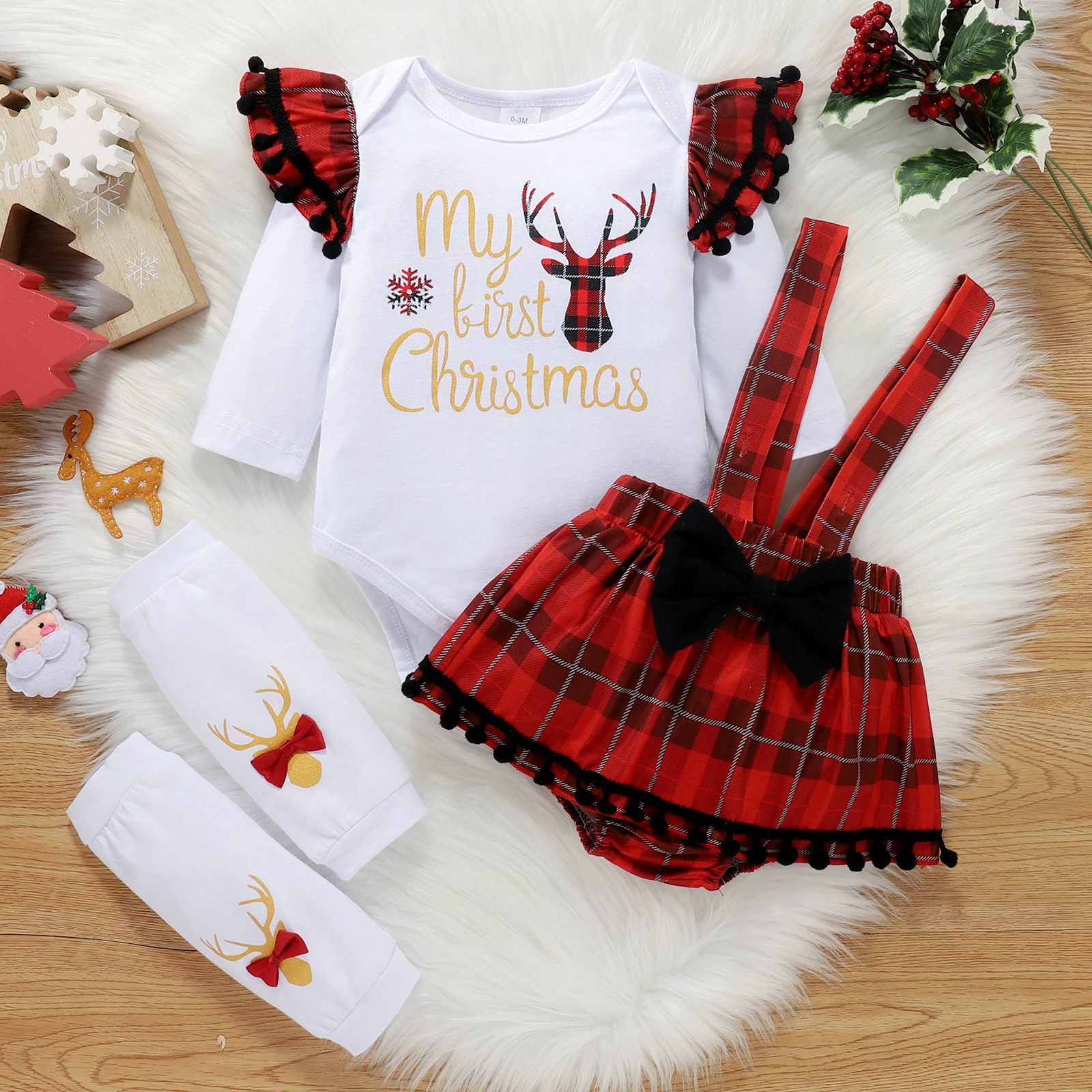 Christmas Newborn Baby Girls 3PCS Romper Jumpsuit Top dress Party Outfit Clothes
Christmas Newborn Baby Girls 3PCS Romper Jumpsuit Top dress Party Outfit Clothes