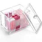 Chinese wholesale good quality transparent Cosmetic cotton storage box