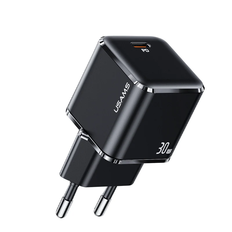 USAMS 2021 New Arrival EU Plug 30W Mobile Phone Charger Super Si Wall Charger For Iphone 13, Black white
USAMS 2021 New Arrival EU Plug 30W Mobile Phone Charger Super Si Wall Charger For Iphone 13, Black white