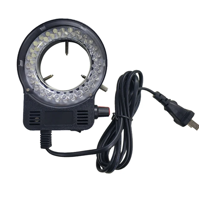 Adjustable microscope led ring light source