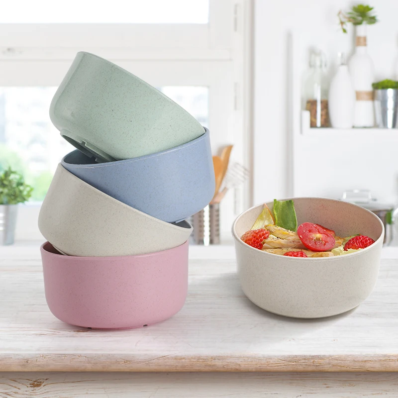 Biodegradable Durable Wheat Fiber Dinnerware Lightweight Stackable 4Pcs Wheat Straw Bowl Set For Kid, Can be customized
Biodegradable Durable Wheat Fiber Dinnerware Lightweight Stackable 4Pcs Wheat Straw Bowl Set For Kid, Can be customized
