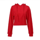 Custom Plain Sweatshirt French Terry Loose Style Pullover Sports Cropped Hoodies