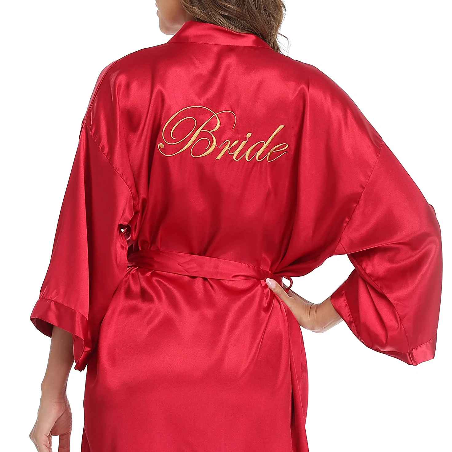Women's Embroidered Bride Bridesmaid Robes for Wedding Party Bridal RobesWedding Satin Robe
Women's Embroidered Bride Bridesmaid Robes for Wedding Party Bridal RobesWedding Satin Robe