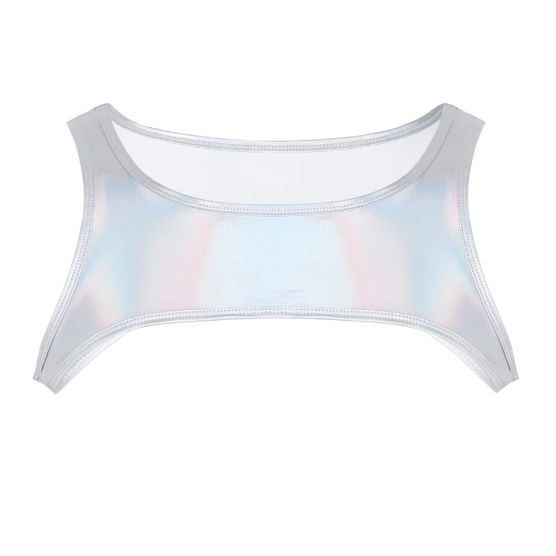 High Quality Shiny Metallic Sleeveless Chest Strap Harness Muscle T-Shirt Half Mens Tank Top
High Quality Shiny Metallic Sleeveless Chest Strap Harness Muscle T-Shirt Half Mens Tank Top