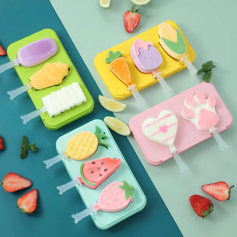 New Style Silicone Ice Cream Mold Popsicle Molds DIY Homemade Cartoon Ice Cream Popsicle Ice Pop Maker Mould, As shown
New Style Silicone Ice Cream Mold Popsicle Molds DIY Homemade Cartoon Ice Cream Popsicle Ice Pop Maker Mould, As shown