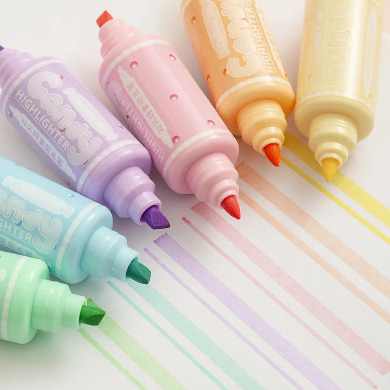 New Product Kawaii Candy Shape Creative Cartoon Candy Color marker pens Mini Highlighters Set For Kids
New Product Kawaii Candy Shape Creative Cartoon Candy Color marker pens Mini Highlighters Set For Kids