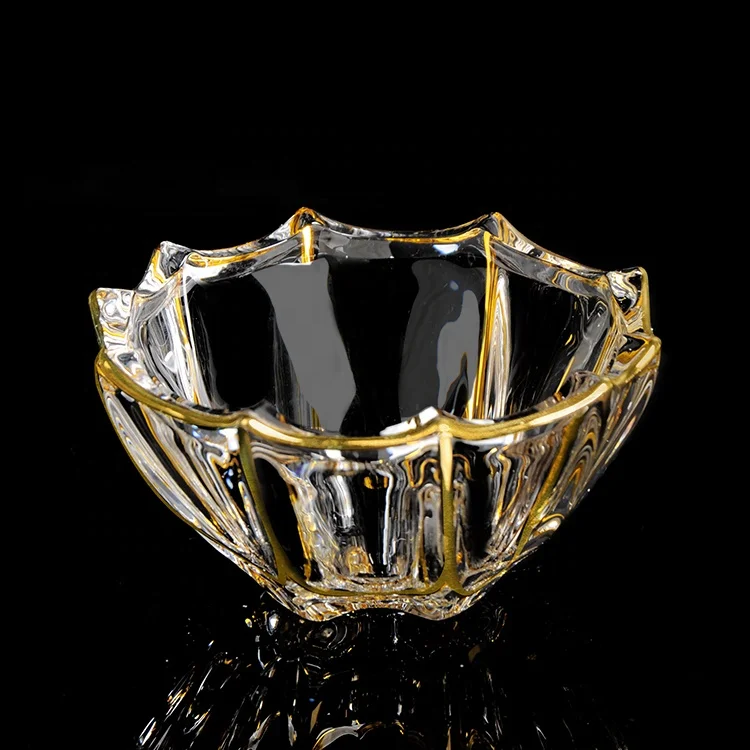 luxury high quality gold line crystal glass salad fruit bowl for tableware decor
luxury high quality gold line crystal glass salad fruit bowl for tableware decor