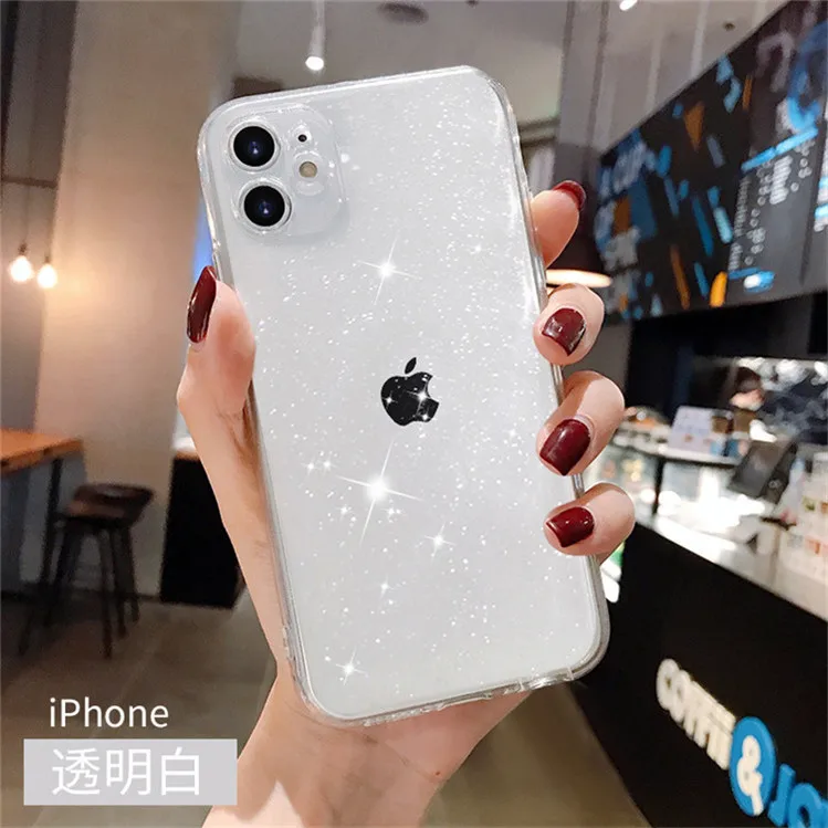 Transparent Luxury Bling Glitter Silicone Phone Case For iphone 12 11 Pro Max XS X XR 7 8 plus SE Shockproof Cases Cover
Transparent Luxury Bling Glitter Silicone Phone Case For iphone 12 11 Pro Max XS X XR 7 8 plus SE Shockproof Cases Cover
